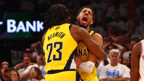 Tyrese Haliburton's NBA Finals game winner silences the Thunder crowd.