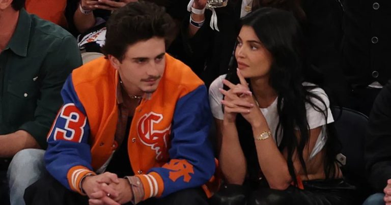 Kylie Jenner and Timothée Chalamet courtside at a Knicks game